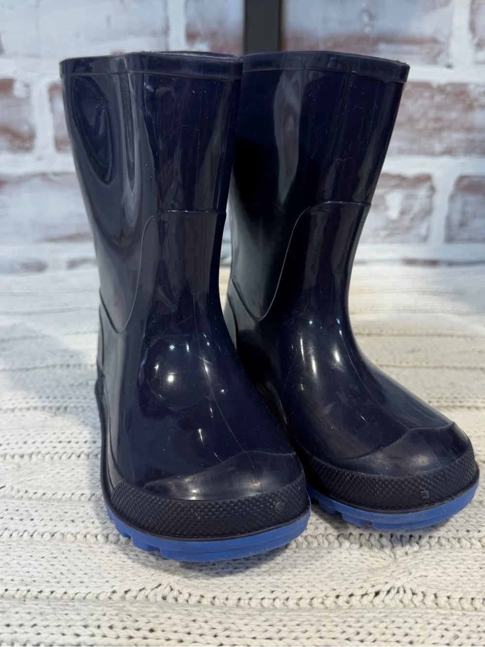 Kids Navy Blue Rain Boots